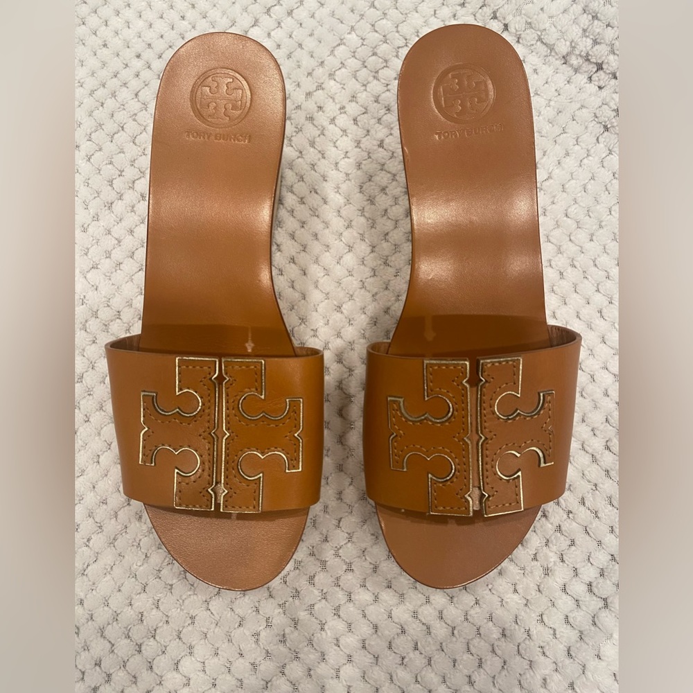 Tory Burch INES 80mm Wedge Slide, Size 7, Worn Once
